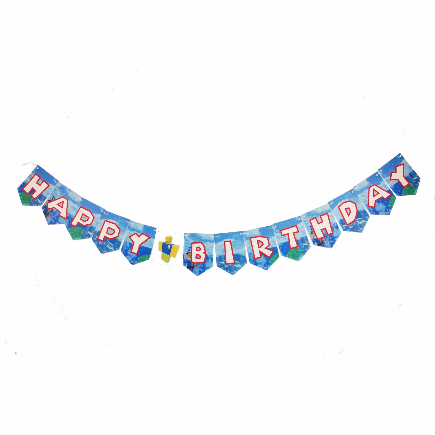 Roblox-inspired Happy Birthday Banner (8ft, Tree-Free Paper)