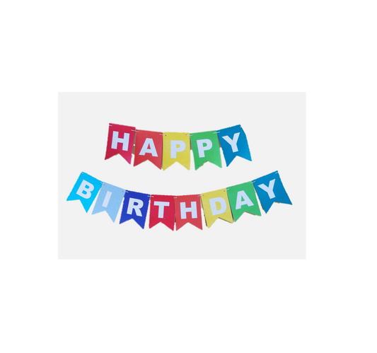 Rainbow Colors Happy Birthday Banner, Rainbow Party (Printed on Tree-Free Banana Paper!)