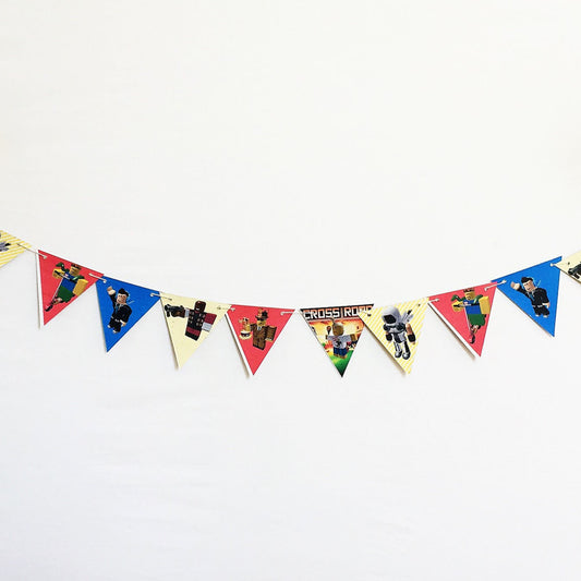 Roblox-Inspired Characters Bunting, Printed on TREE FREE PAPER