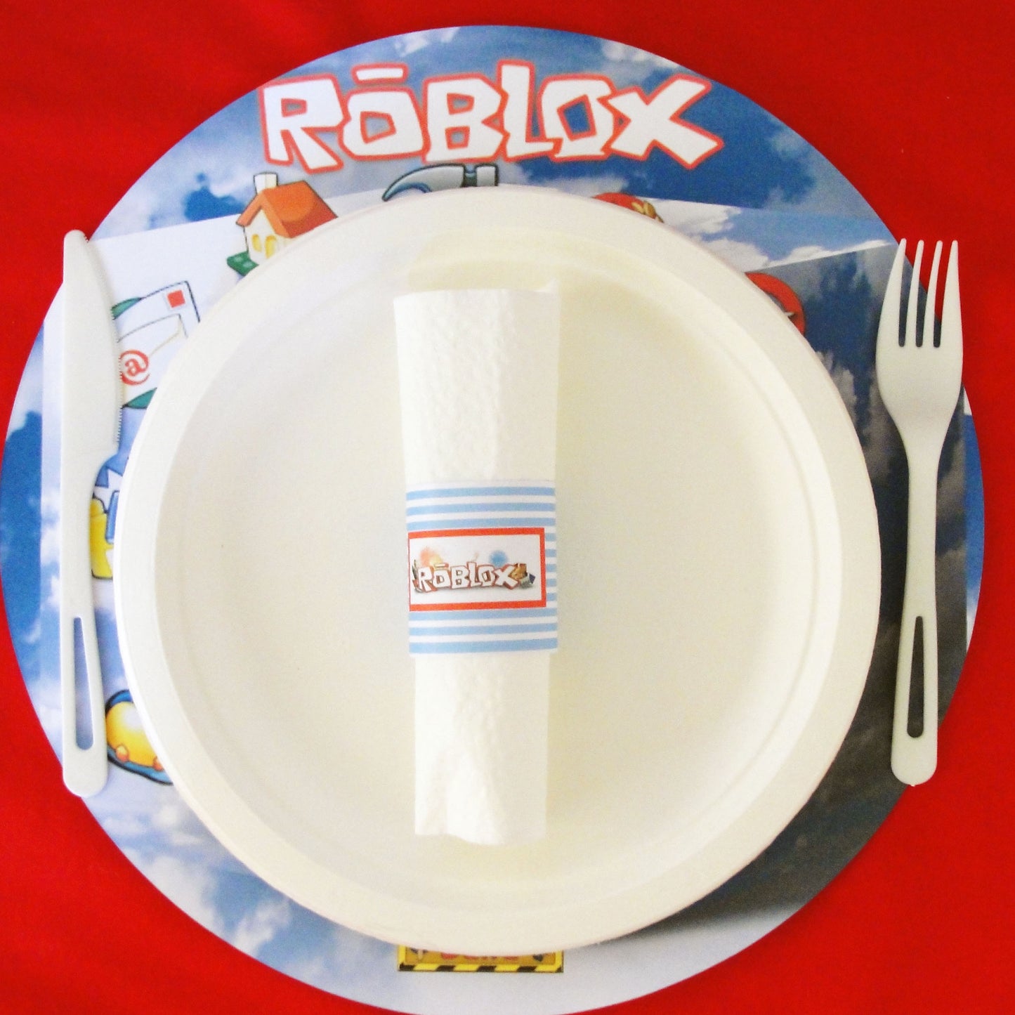 Roblox-Inspired Tree-Free Paper Napkin Rings