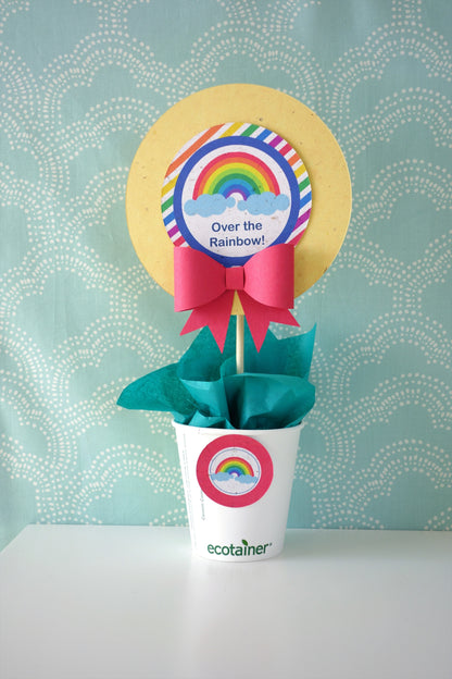 Rainbow Colors 2-inch Themed Tags, Circle (Tree Free Banana Paper!) - 12 per pack