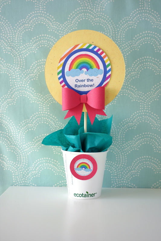 Rainbow Colors 2-inch Themed Tags, Circle (Tree Free Banana Paper!) - 12 per pack