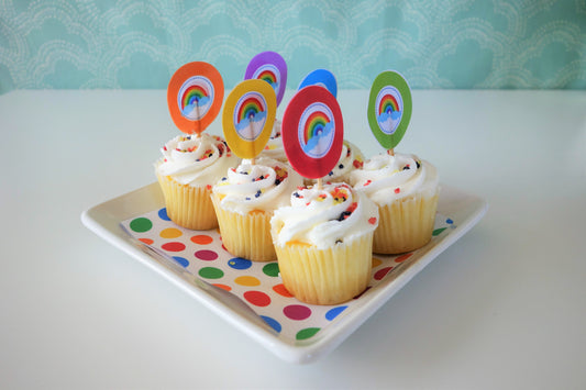Rainbow Colors Party Picks (12 per pack)