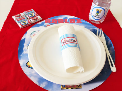 Roblox-inspired Placemats (8-pack, 100% Cotton Paper)