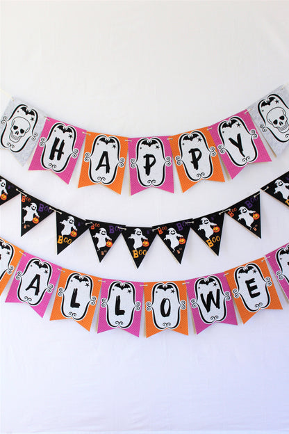 Happy Halloween Banner, Cute Scary (Printed on Tree-Free Banana Paper!)