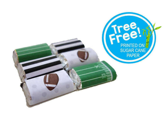 Football Tree-free Mini Chocolate Wraps (24/pack, Sugar Cane Stalk Paper)