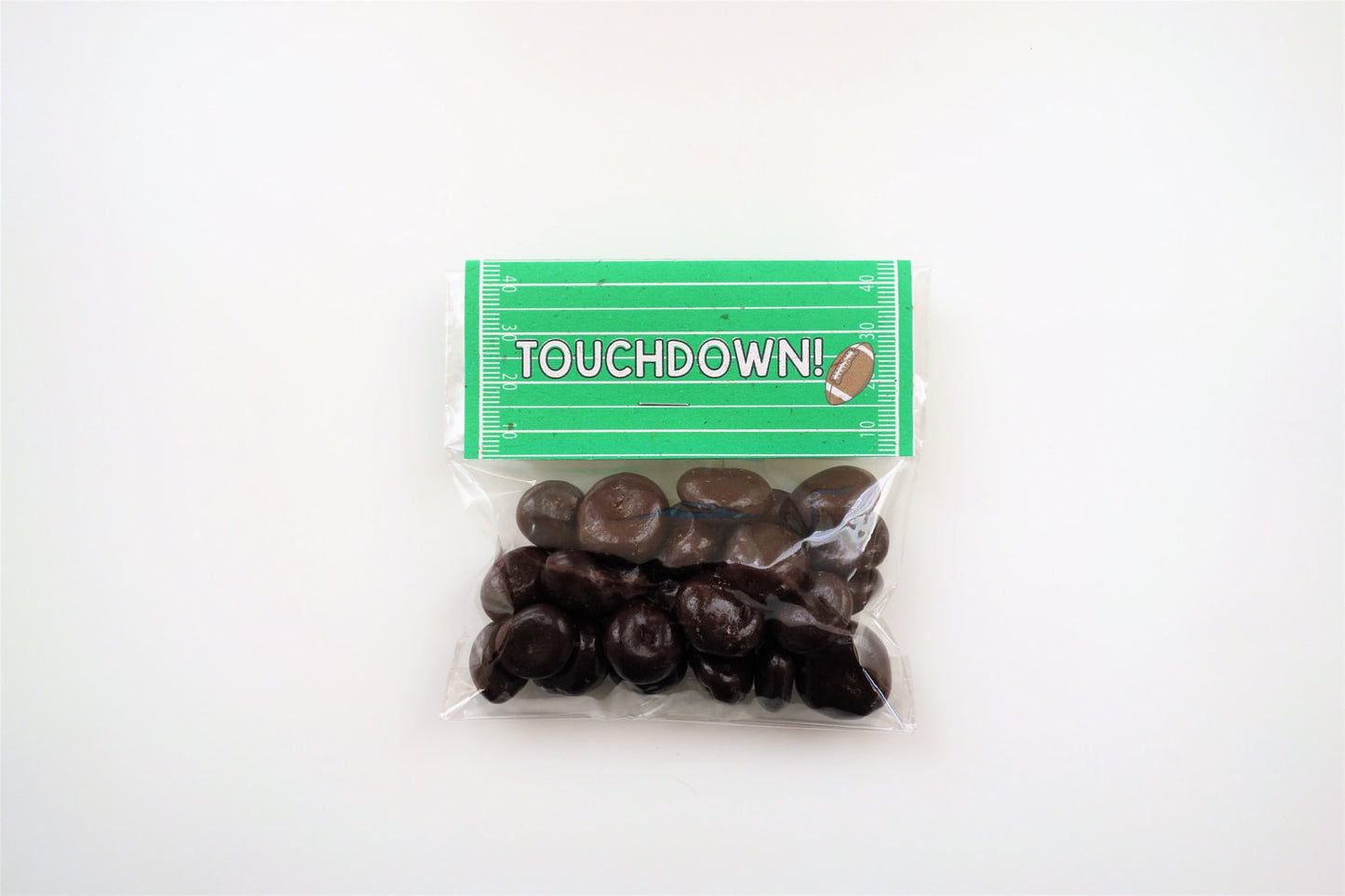 Football Compostable Plant-Cello Treat Bags with Tent Cards (8-pack)